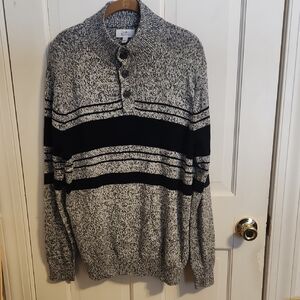 Croft & Barrow Black and Gray Knit Sweater